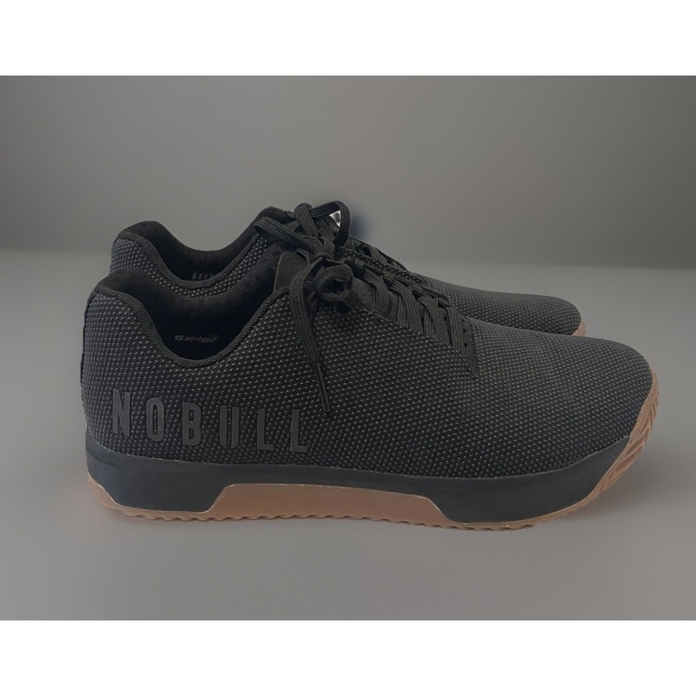 NOBULL Outwork Edge Trainers Men 13.5 Black Gum Sole Sneakers Training Shoes